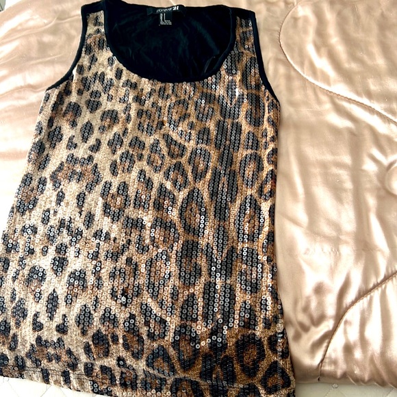 Sequin Leopard Tank - Picture 1 of 2
